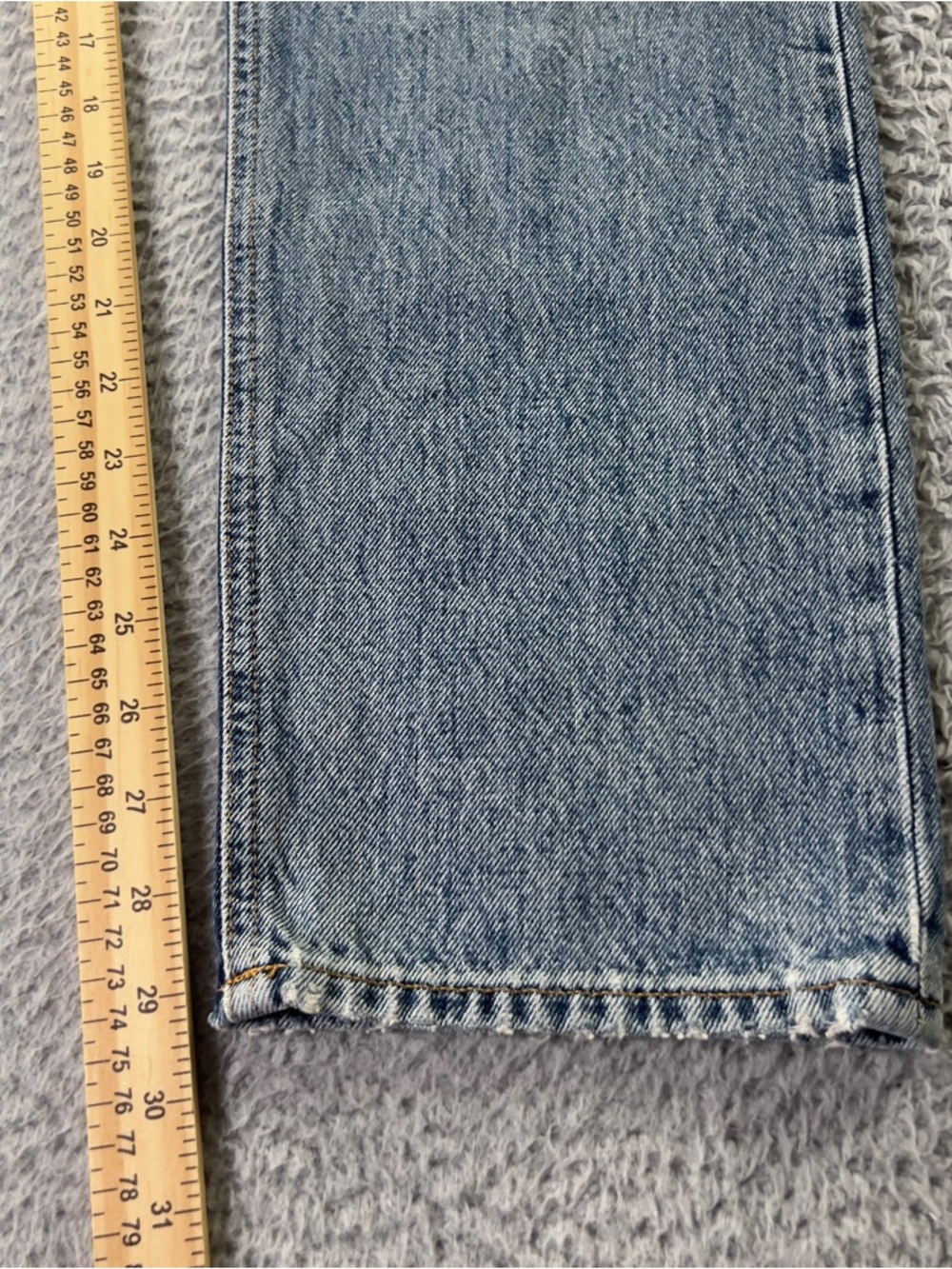 Agolde Jeans Womens 27 Blue 90's Pinch Waist High Rise Distressed Button Fly - Picture 6 of 10